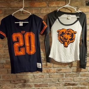 2 PINK CHICAGO BEARS SHIRTS S/XS